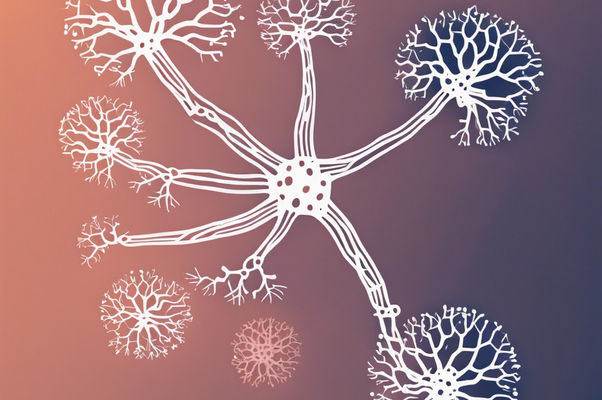 Minimalist illustration of hyphae in cell culture